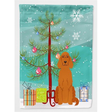 PATIOPLUS Merry Christmas Tree Irish Setter Flag Garden Size PA717356